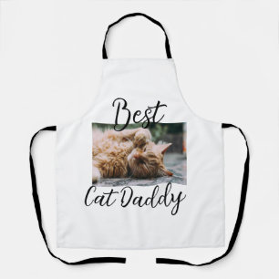 Best cat Daddy parents pet photo dad mom simple  Apron