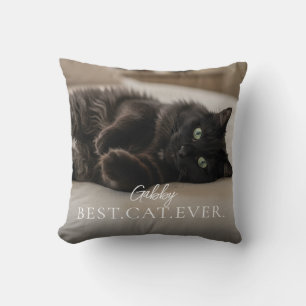 Best Cat Ever Your Pet Name And Photo  Cushion