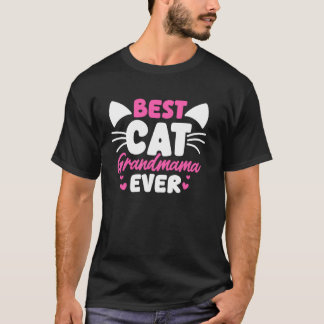 Best Cat Grandmama Ever Kitty Owner Grandmother Ki T-Shirt