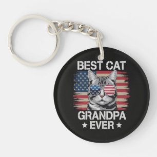 Best Cat Grandpa Ever American Key Ring