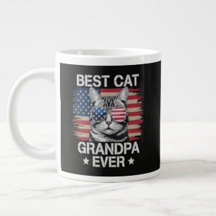 Best Cat Grandpa Ever American Large Coffee Mug