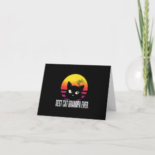 Best Cat Grandpa Ever Cat Retro Gift Card