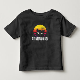 Best Cat Grandpa Ever Cat Retro Gift Toddler T-Shirt