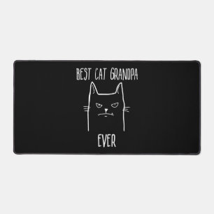 Best Cat Grandpa Ever - Kitty Papa Desk Mat