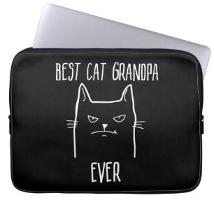 Best Cat Grandpa Ever - Kitty Papa Laptop Sleeve