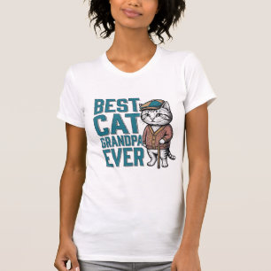 Best Cat Grandpa Ever Vintage Cat Grandpa Shirt De