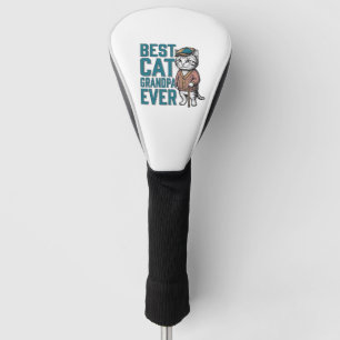 Best Cat Grandpa Ever Vintage Cat Grandpa Shirt De Golf Head Cover