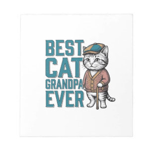 Best Cat Grandpa Ever Vintage Cat Grandpa Shirt De Notepad
