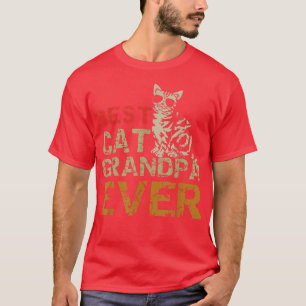 Best cat grandpa ever vintage father s day lover c T-Shirt