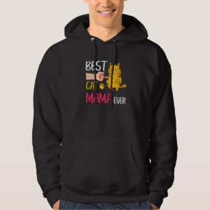 Best Cat Mama Ever Cute Cat Fist Bump Women Mother Hoodie