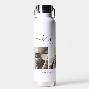 Best Cat Mom: Custom Mother's Day Cat Photo Water Bottle