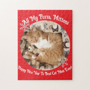 Best Cat Mom / Dad Ever , Cat Photo , Jigsaw Puzzle