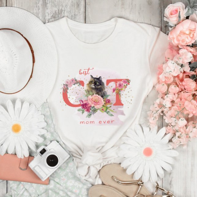 Best Cat Mom Ever Furry Kitten Happy Mother Day  T-Shirt (Creator Uploaded)