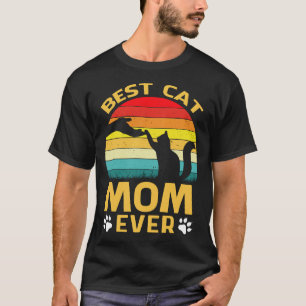 Best Cat MOM Ever Retro Vintage T-Shirt
