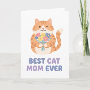 Best Cat Mom Ever Tabby Cat Graphic Card