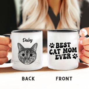 Best Cat Mom Ever Tabby Cat Personalized Mug