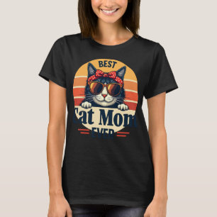 Best Cat Mom Ever Vintage Cats Mom T-Shirt