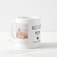 Best Cat Mom | Two Photo Handwritten Text