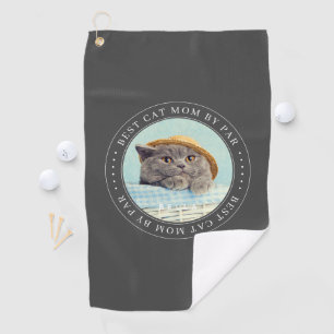 Best Cat Mum By Par Classic Simple Photo Golf Towel