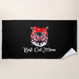 Best Cat Mum Cats Women Cat Mum Motif Beach Towel