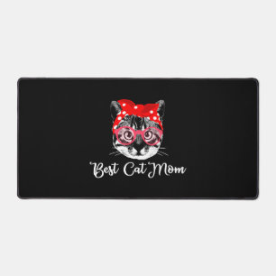 Best Cat Mum Cats Women Cat Mum Motif Desk Mat