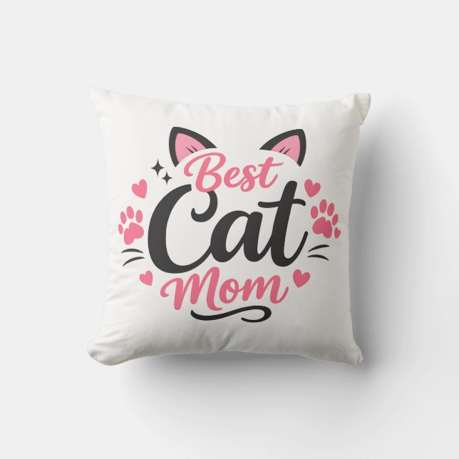 Best Cat Mum Cushion (Front)