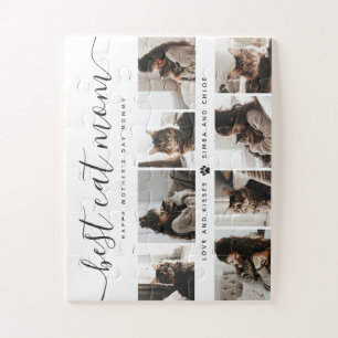Best Cat Mum: Custom Mother's Day Cat Photo Jigsaw Puzzle