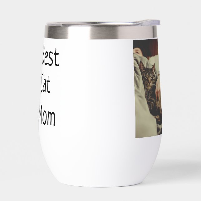 Best cat mum dad add cat photo name gift template  (Left)