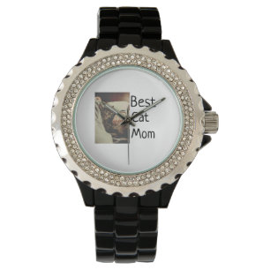 Best cat mum dad add cat photo name gift template  watch
