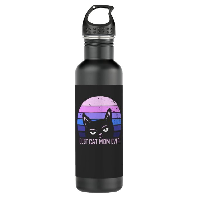 Best Cat Mum Ever 710 Ml Water Bottle (Front)