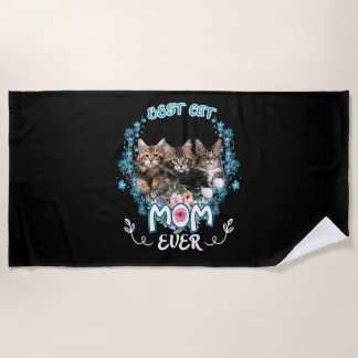 Best Cat Mum Ever     Beach Towel