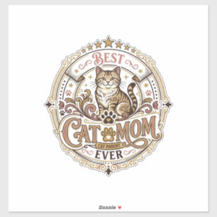 Best Cat Mum Ever Cat Mum Dad Parent Vintage Vecto
