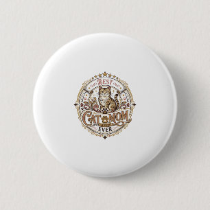 Best Cat Mum Ever Cat Mum Dad Parent Vintage Vecto 6 Cm Round Badge