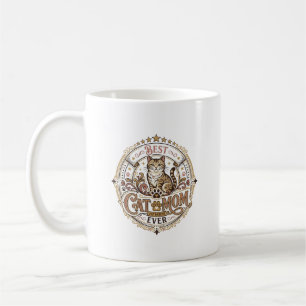 Best Cat Mum Ever Cat Mum Dad Parent Vintage Vecto Coffee Mug