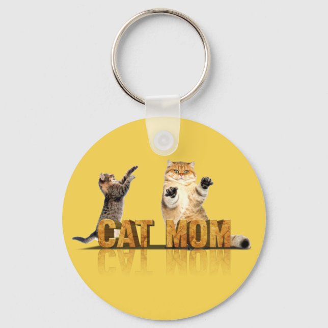 Best cat mum ever | cat mum gift key ring (Front)