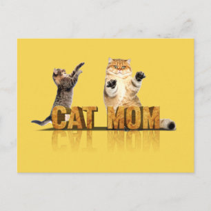 Best cat mum ever   cat mum gift postcard