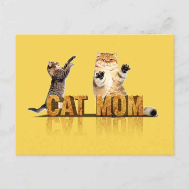 Best cat mum ever | cat mum gift postcard (Front)