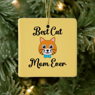 Best Cat Mum Ever Ceramic Ornament