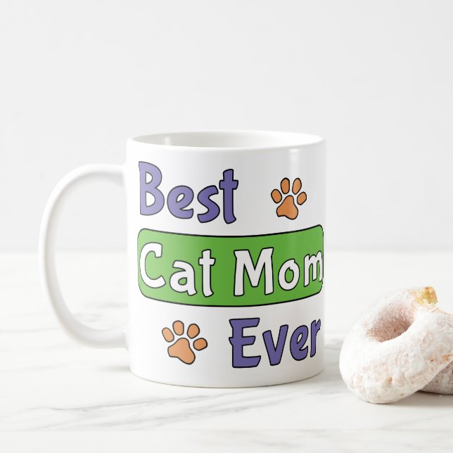 Best Cat Mum Ever Coffee Mug (With Donut)