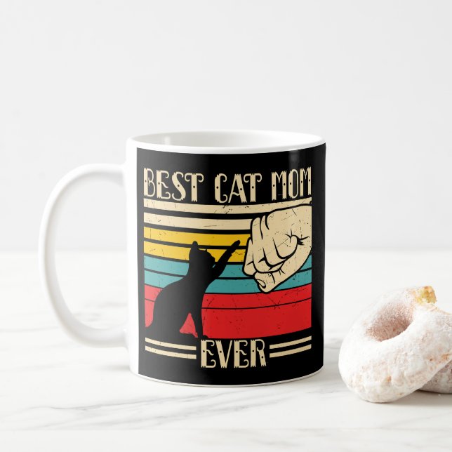 Best Cat Mum Ever Coffee Mug (With Donut)