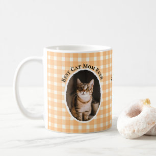 Best Cat Mum Ever Custom Funny Cute 2 Pet Photos  Coffee Mug