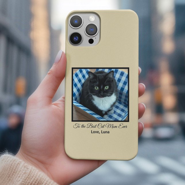 Best Cat Mum Ever Custom Photo and Text Case-Mate iPhone Case (Creator Uploaded)