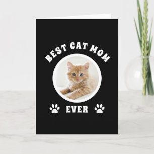 Best Cat Mum Ever Custom Photo Personalised Card