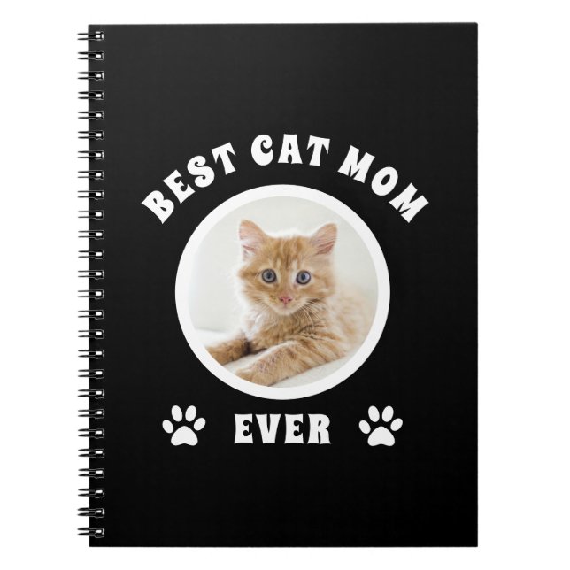 Best Cat Mum Ever Custom Photo Personalised Notebook (Front)