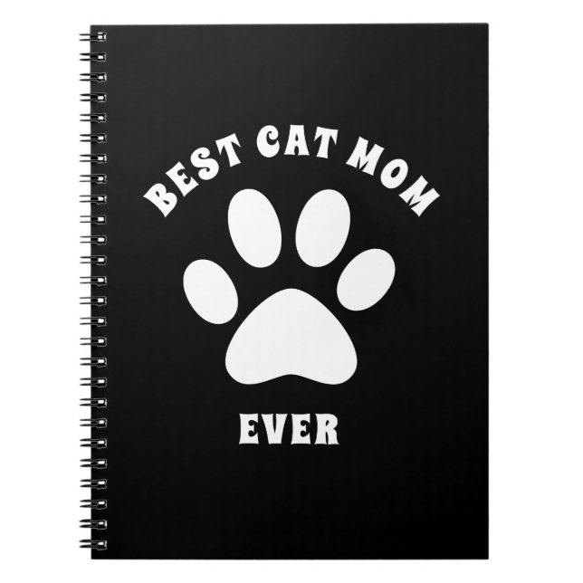 Best Cat Mum Ever Custom Text Personalised Notebook (Front)