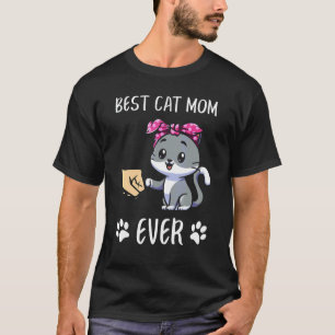 Best Cat Mum Ever Cute Cat Fist Bump T-Shirt