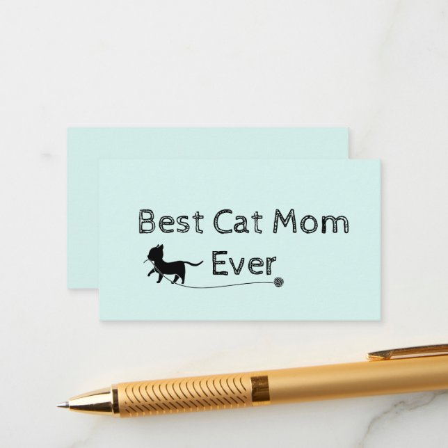 Best Cat Mum Ever Enclosure Card (Front/Back In Situ)