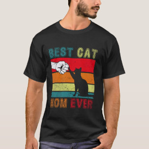 Best Cat Mum Ever Funny Vintage Retro Siamese for T-Shirt
