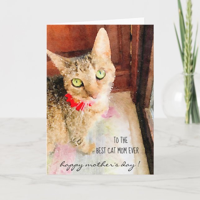 Best Cat Mum Ever! Happy Mother's Day! Card (Front)