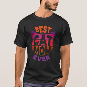 Best Cat Mum Ever Kitty Vintage Cute Pet Colourful T-Shirt